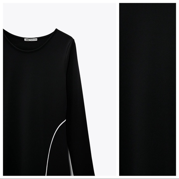 NWT. Zara Midi Dress with Ruffled Detail. Size M. - Picture 5 of 9